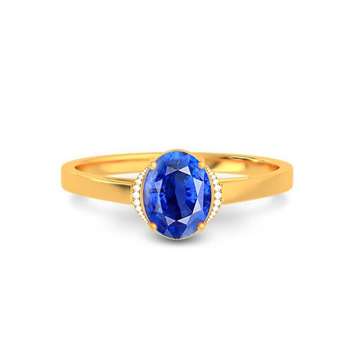 Blue Sapphire Gold Ring R54
