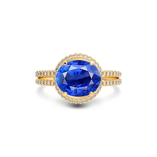 Blue Sapphire Panchdhatu Ring R11