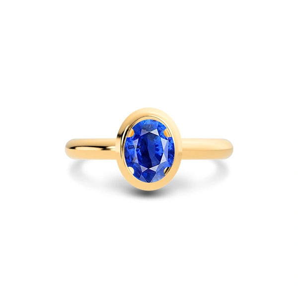 Blue Sapphire Panchdhatu Ring R14