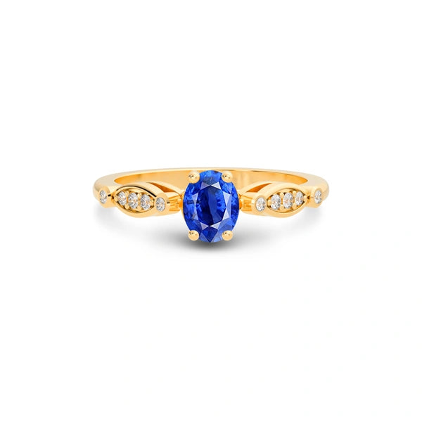 Blue Sapphire Panchdhatu Ring R15