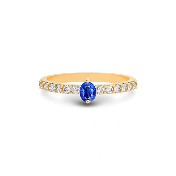 Blue Sapphire Panchdhatu Ring R20
