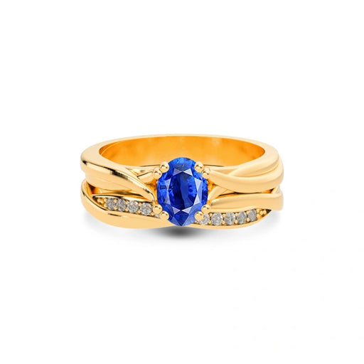 Blue Sapphire Panchdhatu Ring R27