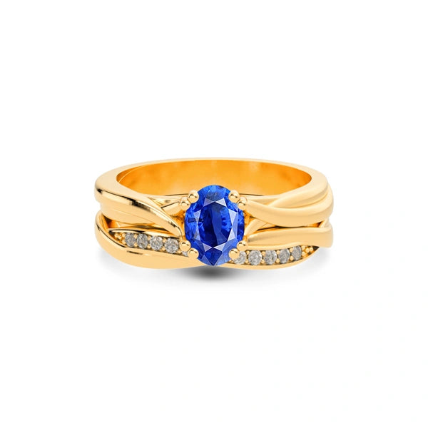 Blue Sapphire Panchdhatu Ring R27