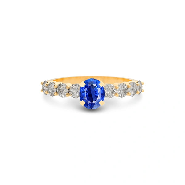 Blue Sapphire Panchdhatu Ring R29