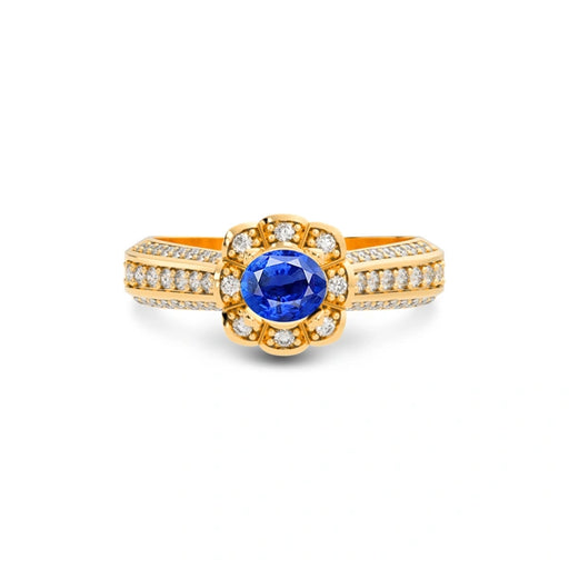 Blue Sapphire Panchdhatu Ring R30