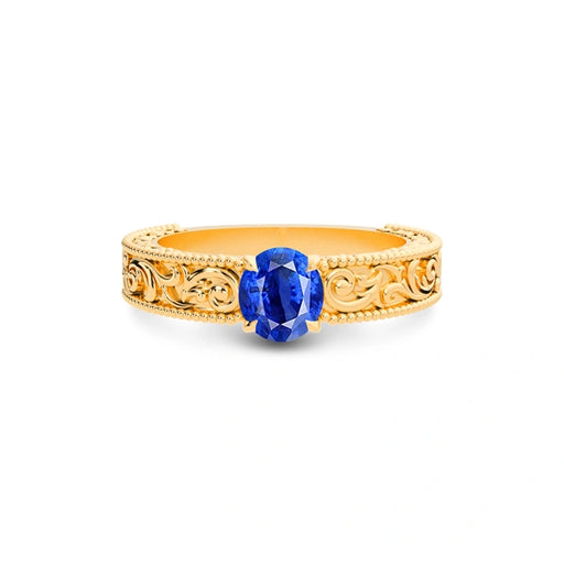 Blue Sapphire Panchdhatu Ring R33