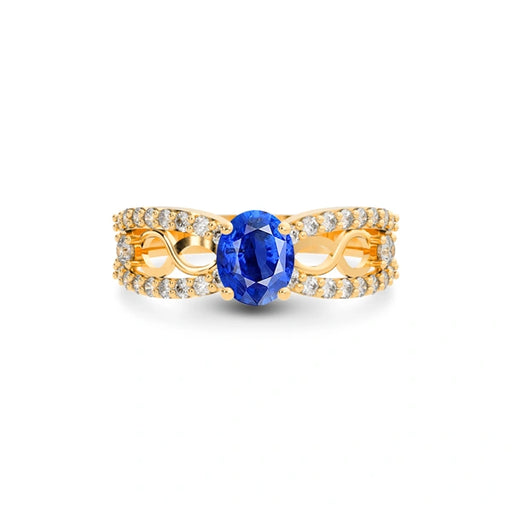Blue Sapphire Panchdhatu Ring R34