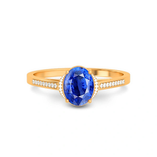Blue Sapphire Panchdhatu Ring R53