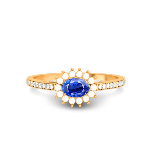 Blue Sapphire Panchdhatu Ring R55