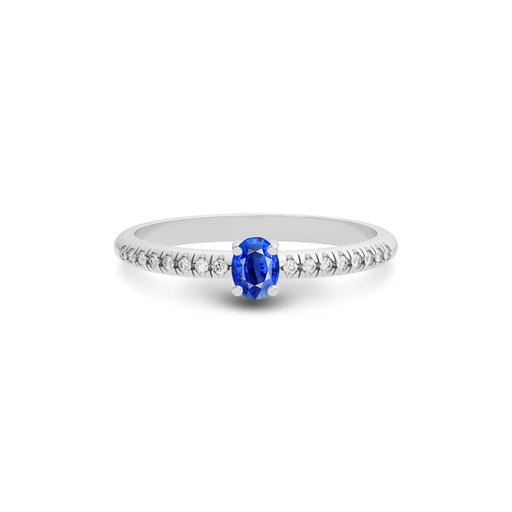 Blue Sapphire Platinum Ring R4