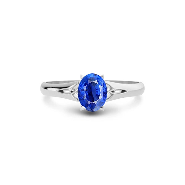 Blue Sapphire Platinum Ring R6