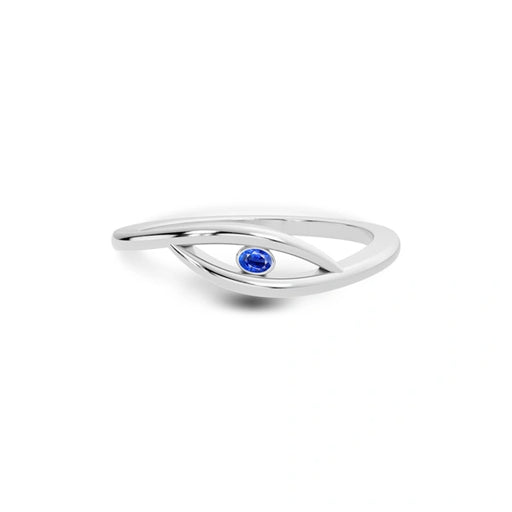 Blue Sapphire Platinum Ring R9