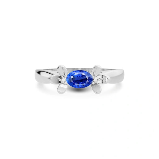 Blue Sapphire Platinum Ring R12