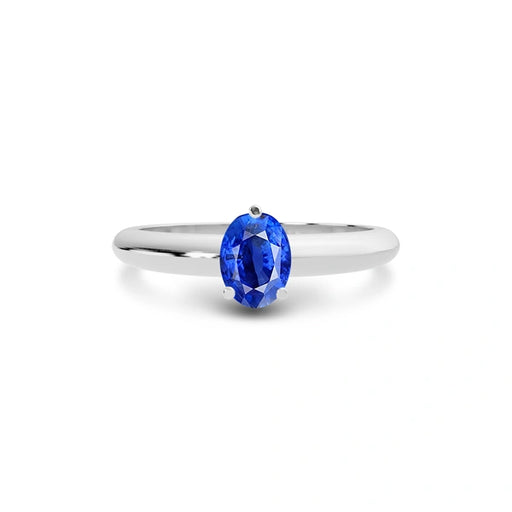 Blue Sapphire Platinum Ring R13