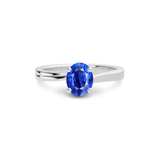 Blue Sapphire Platinum Ring R16