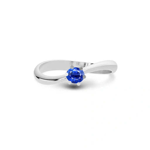 Blue Sapphire Platinum Ring R17