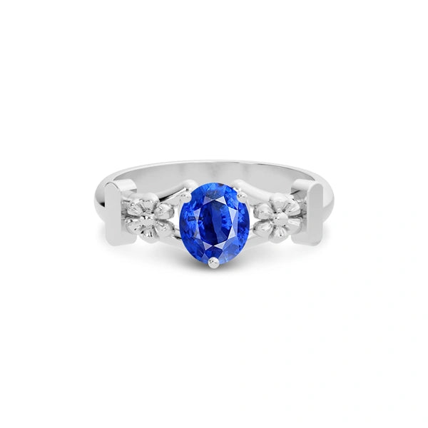 Blue Sapphire Platinum Ring R18