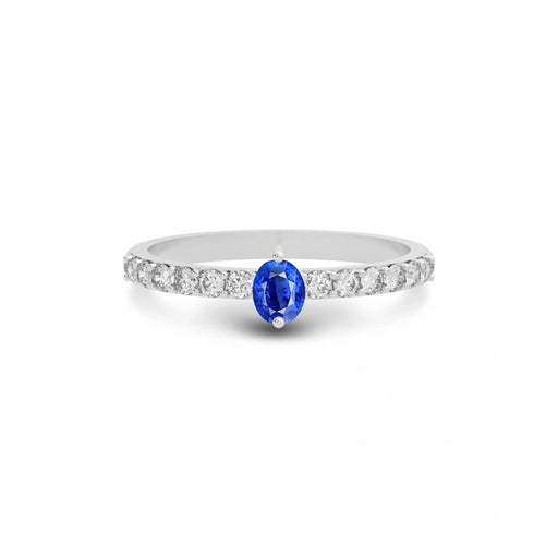 Blue Sapphire Platinum Ring R20