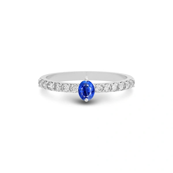 Blue Sapphire Platinum Ring R20