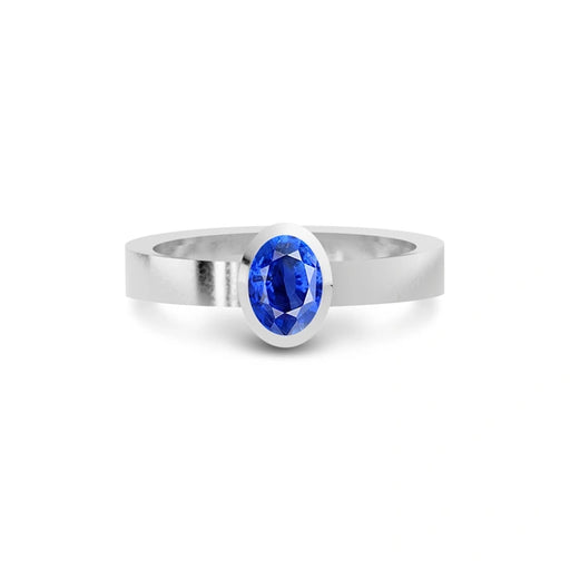 Blue Sapphire Platinum Ring R23