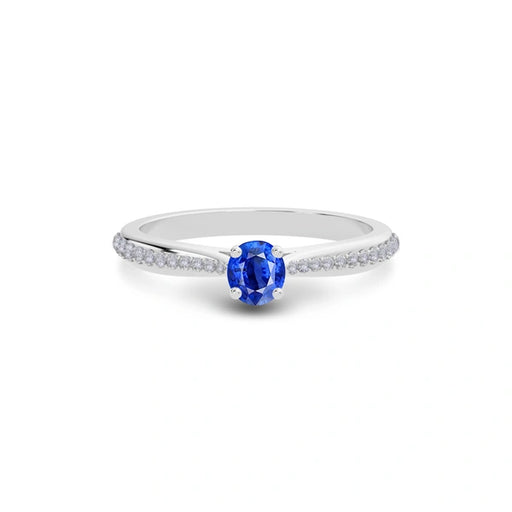 Blue Sapphire Platinum Ring R25
