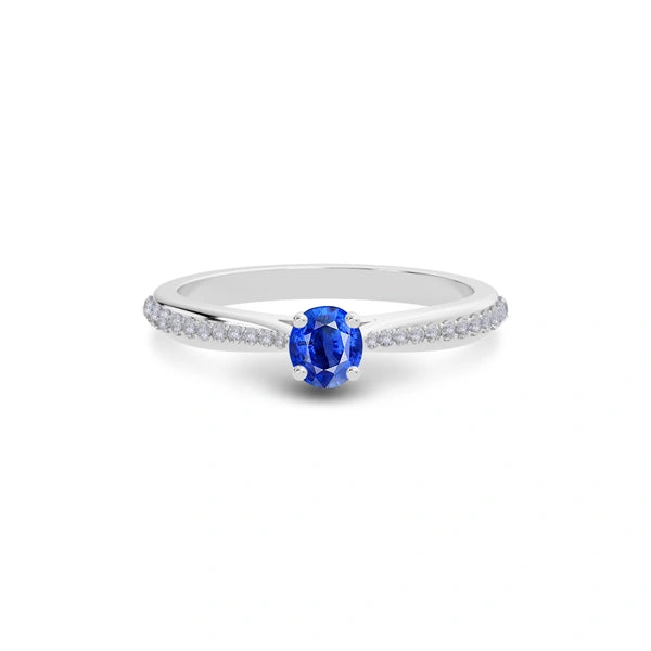 Blue Sapphire Platinum Ring R25