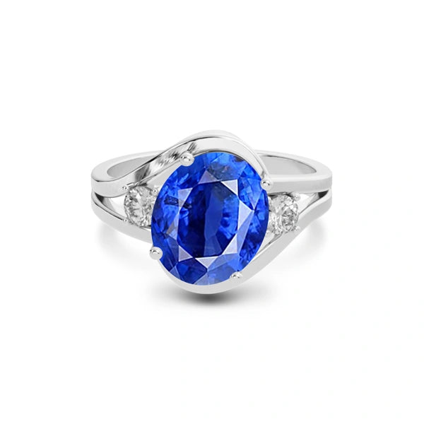 Blue Sapphire Platinum Ring R26