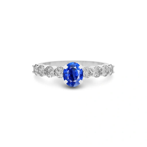 Blue Sapphire Platinum Ring R29