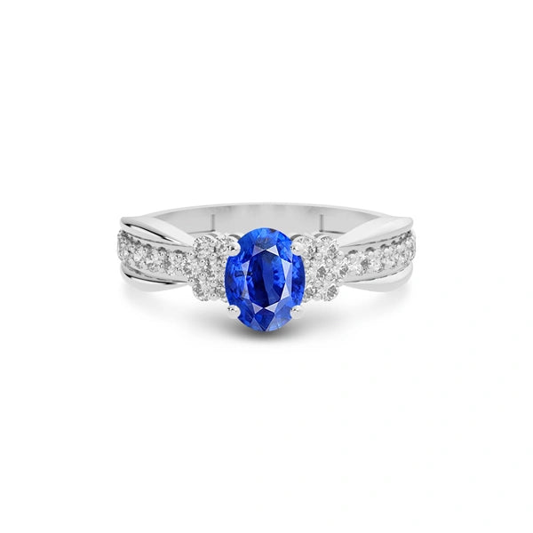 Blue Sapphire Platinum Ring R31