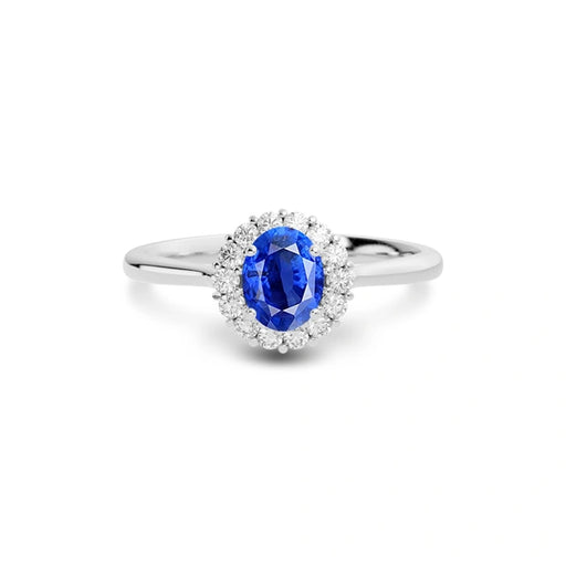 Blue Sapphire Platinum Ring R35