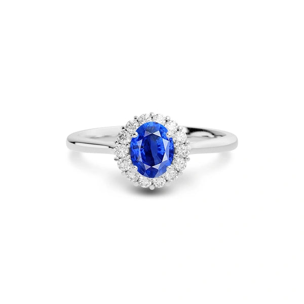Blue Sapphire Platinum Ring R35