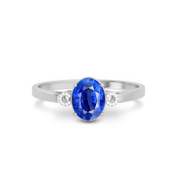 Blue Sapphire Platinum Ring R38