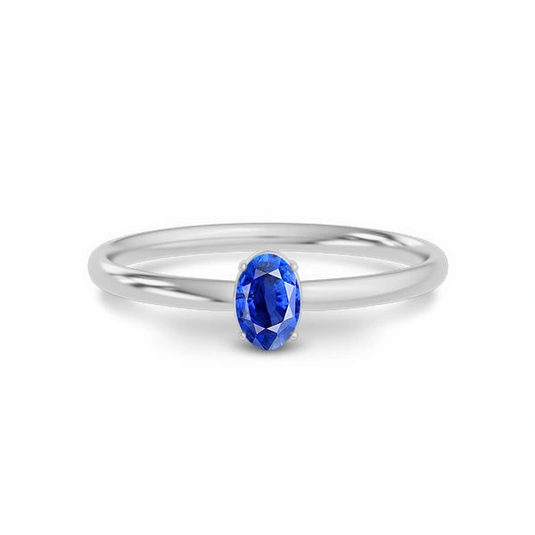 Blue Sapphire Platinum Ring R39