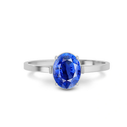 Blue Sapphire Platinum Ring R41