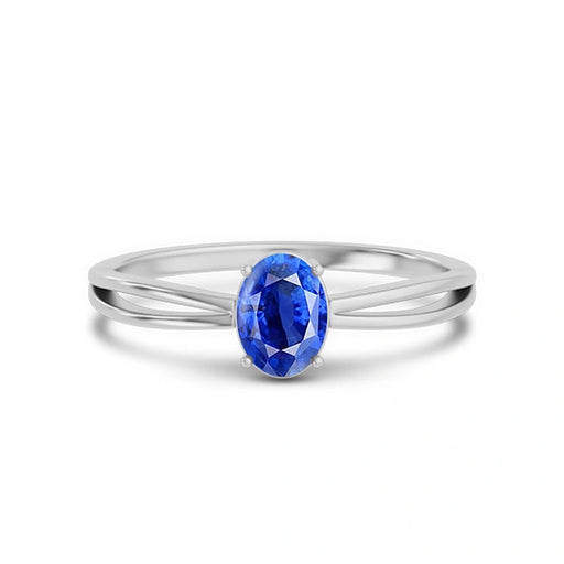 Blue Sapphire Platinum Ring R43