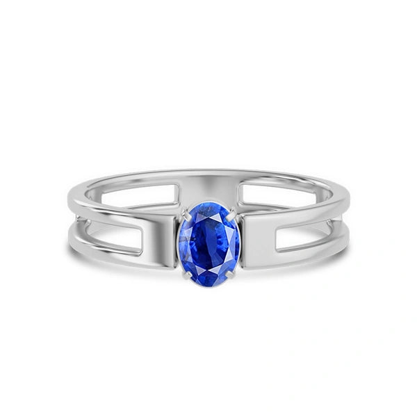 Blue Sapphire Platinum Ring R45