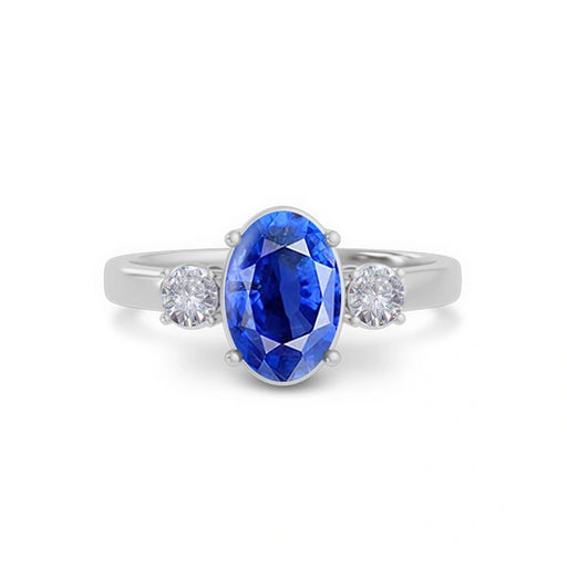 Blue Sapphire Platinum Ring R51