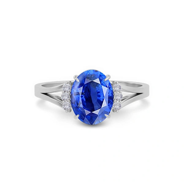 Blue Sapphire Platinum Ring R52