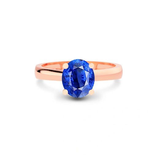 Blue Sapphire Rose Gold Ring R7