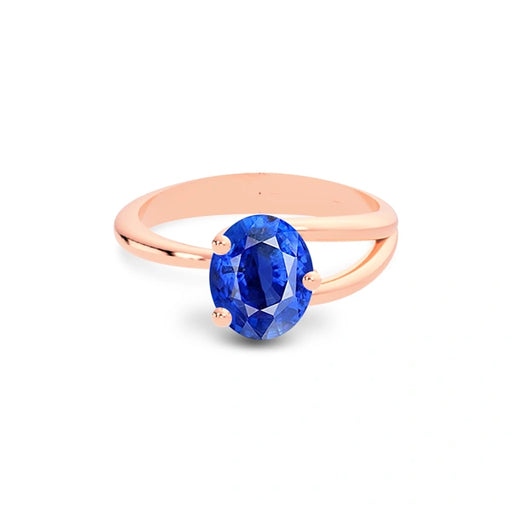 Blue Sapphire Rose Gold Ring R19