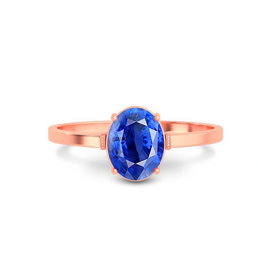 Blue Sapphire Rose Gold Ring R41