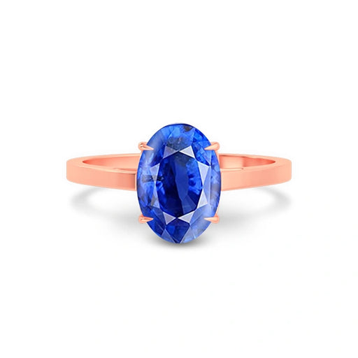 Blue Sapphire Rose Gold Ring R49