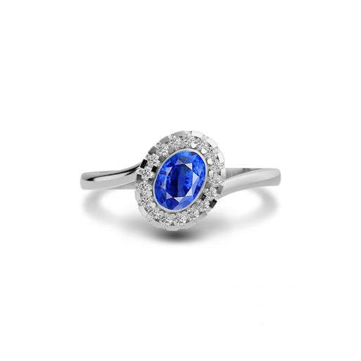 Blue Sapphire Sterling Silver Ring R5