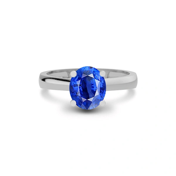 Blue Sapphire Sterling Silver Ring R7