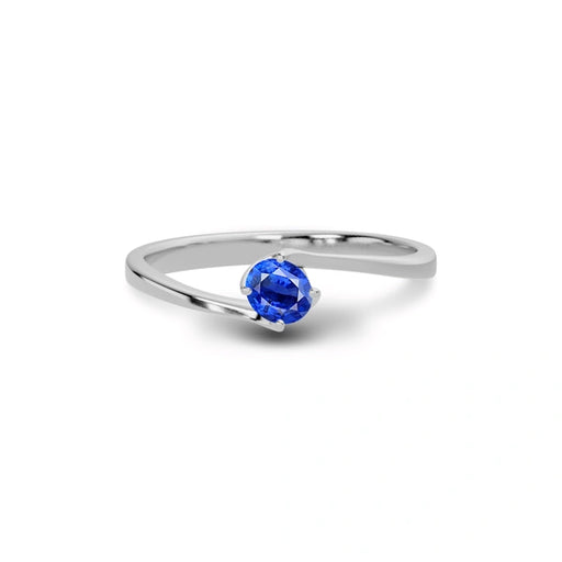 Blue Sapphire Sterling Silver Ring R8