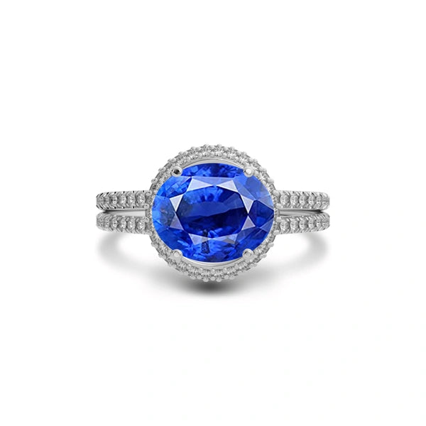 Blue Sapphire Sterling Silver Ring R11