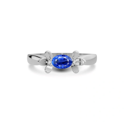 Blue Sapphire Sterling Silver Ring R12