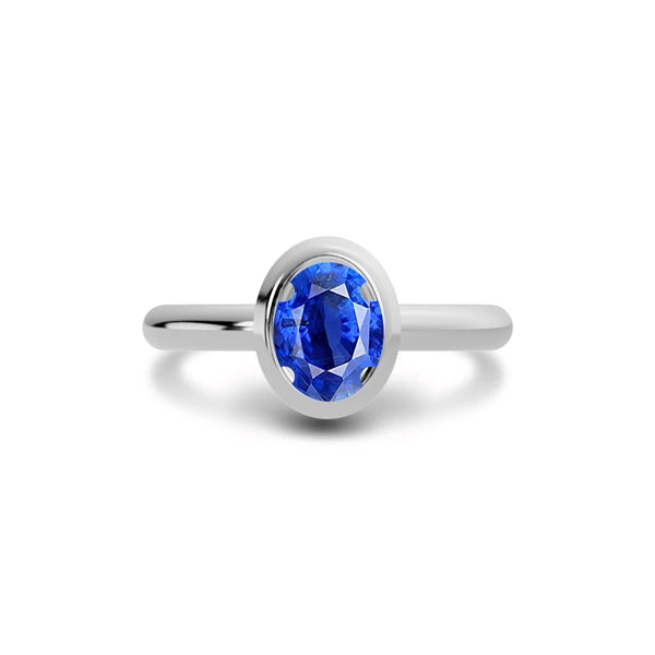 Blue Sapphire Sterling Silver Ring R14
