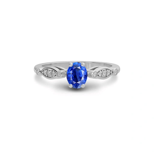 Blue Sapphire Sterling Silver Ring R15