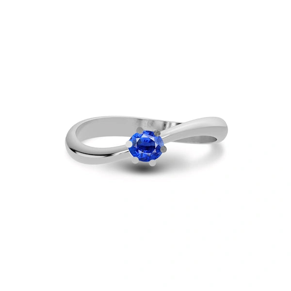 Blue Sapphire Sterling Silver Ring R17